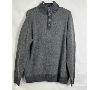 Wilkens Bros Men XL Gray Heritage Collection Lamb Wool Ivy League Preppy Sweater
